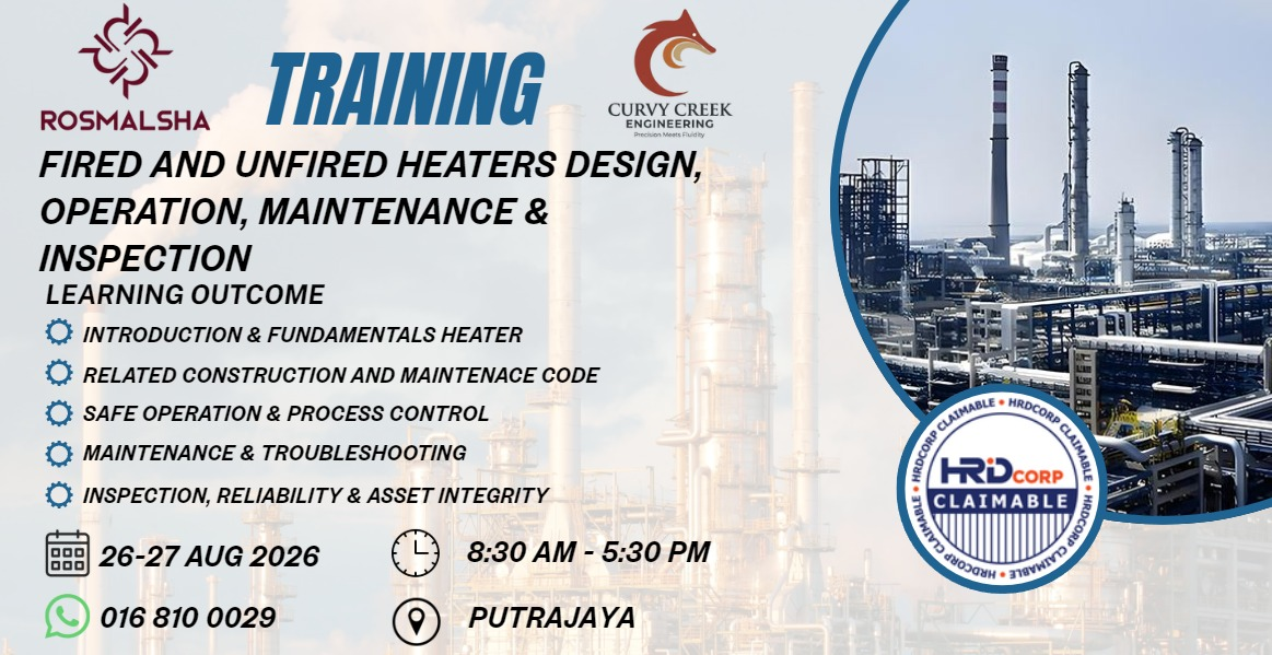 Fired & Unfired Heaters — Design, Operation, Maintenance & Inspection — HRDF claimable training