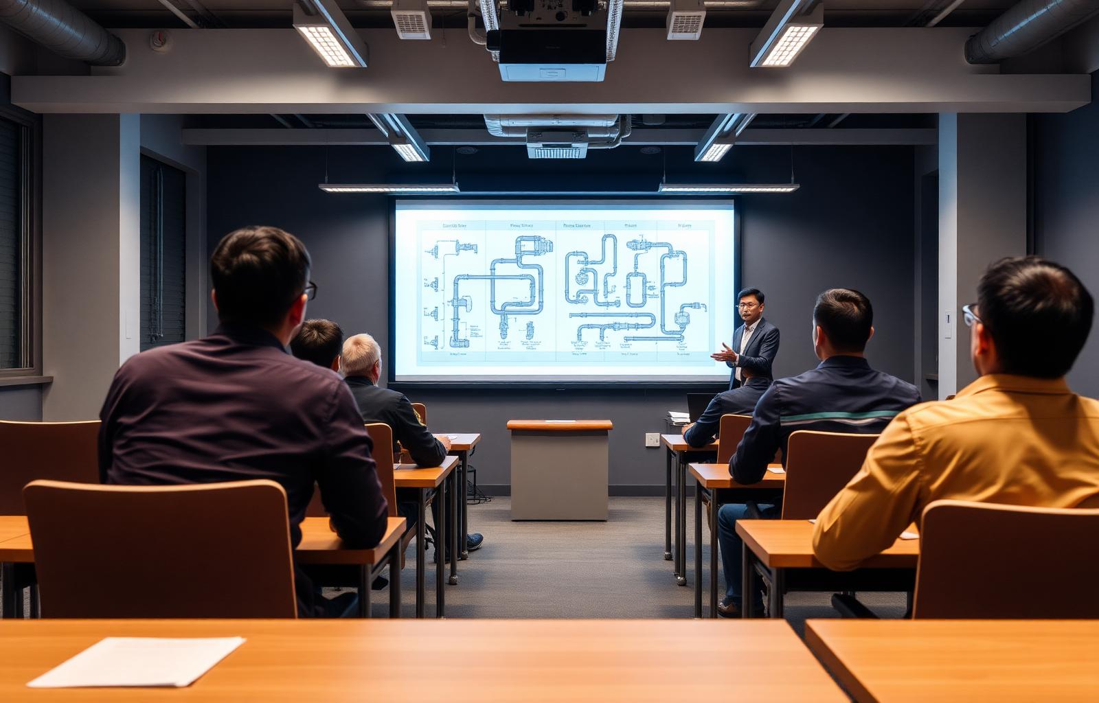 Engineers attending a Rosmalsha Academy technical training session